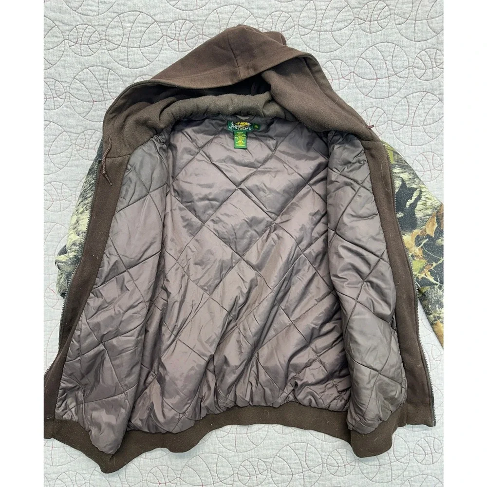 Cabelas Full Zip Hooded Jacket Camo RealTree Quilted Jacket / Men's XL